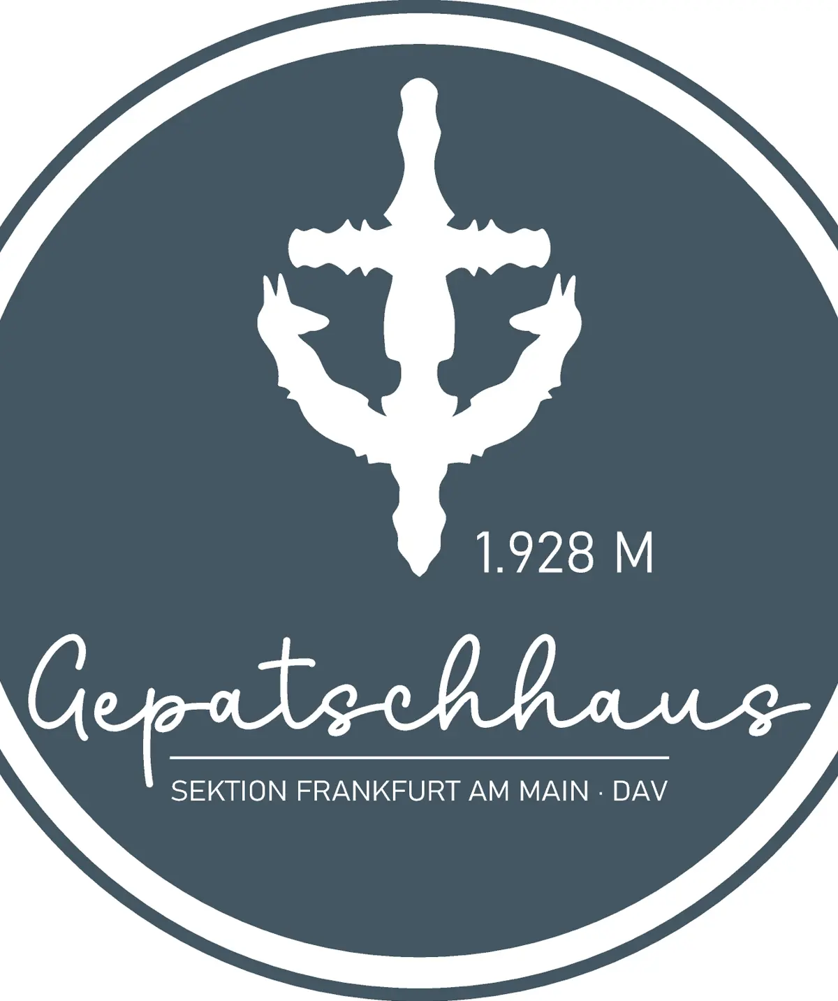 Neues Gepatschhaus Logo rund blau | © Sektion Frankfurt am Main des DAV