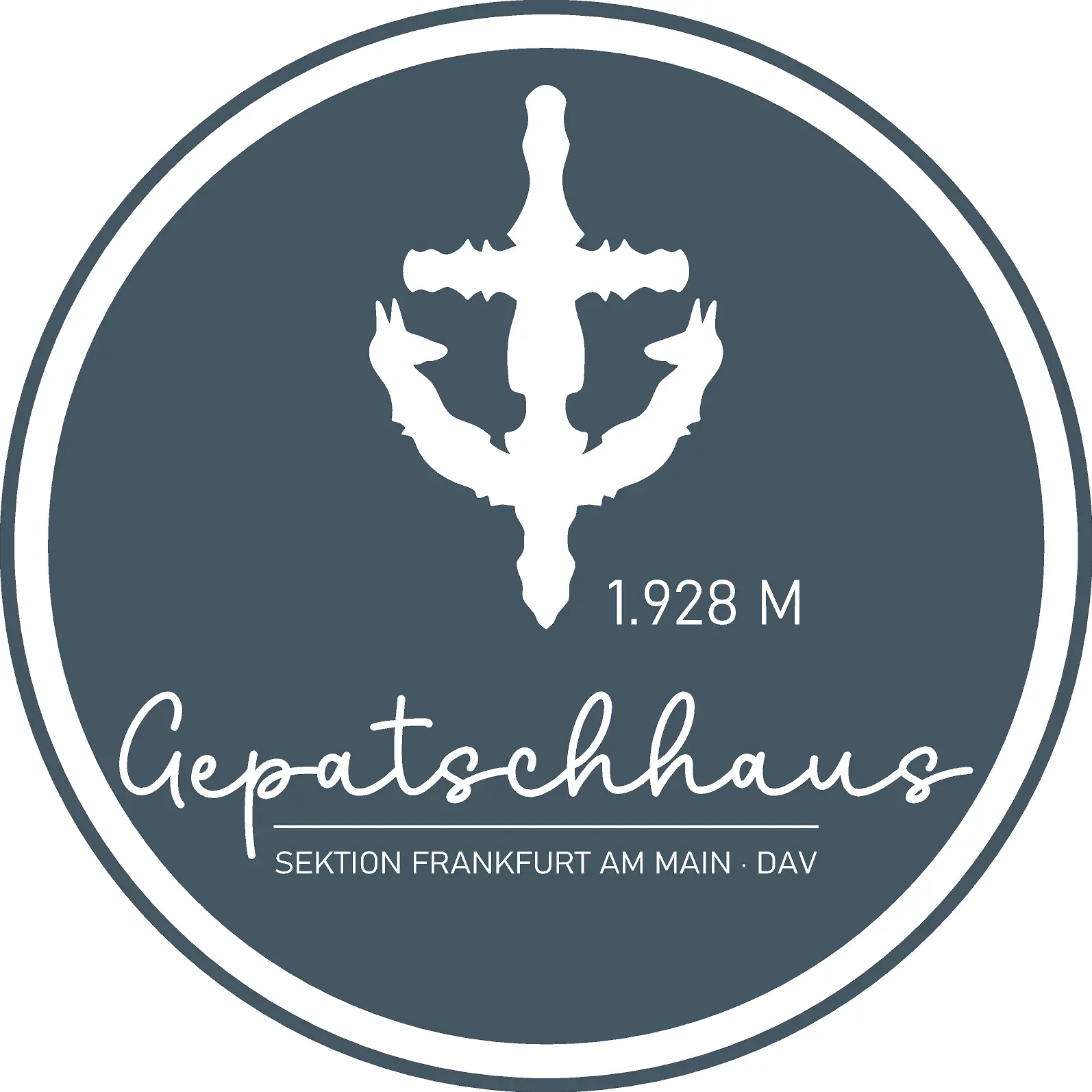 Neues Gepatschhaus Logo rund blau | © Sektion Frankfurt am Main des DAV