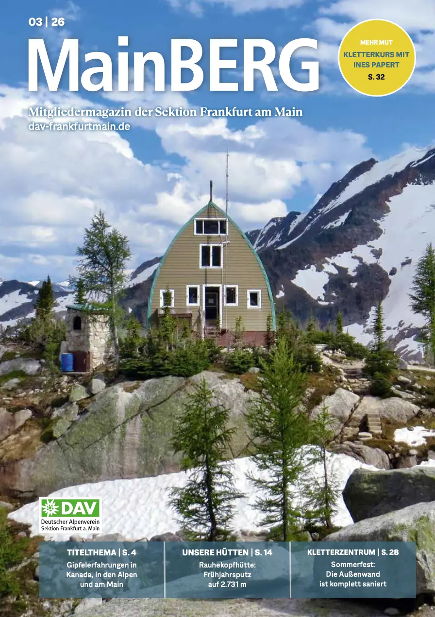 MainBERG Magazin | © Conrad Kain-Hütte, Kanada (Foto: Jürgen Bierbaum)