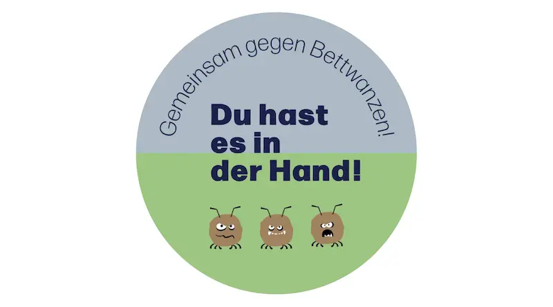 Das Logo der Kampagne Gemeinsam gegen Bettwanzen. | © DAV Alpenvereinshütten