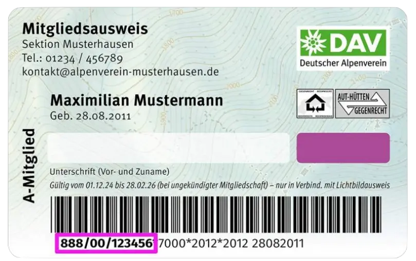 Mitgliedsausweis | © DAV